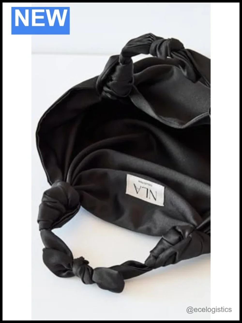 NLA Collection Women's Satin Knot Clutch Evening Bag Magnetic Snap